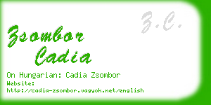 zsombor cadia business card